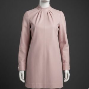 تونيك جلد طبيعي خامة نبه لون زهري